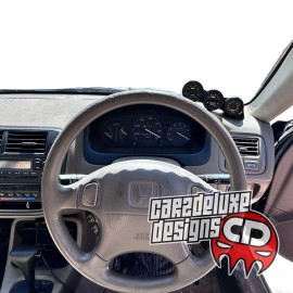 CARZDELUXE Triple RHD gauge pod mount for 1996-2000 civic ek functional defrost vent