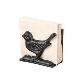 SUMTree Heavy Duty Cast Iron Vintage Metal Napkin Holder, Decorative Napkin Holder Organizer for Kitchen Restaurant Home, Napkin Holder for Table, Napkin Dispenser, Bird Pattern, 10.5 * 6 * 10cm