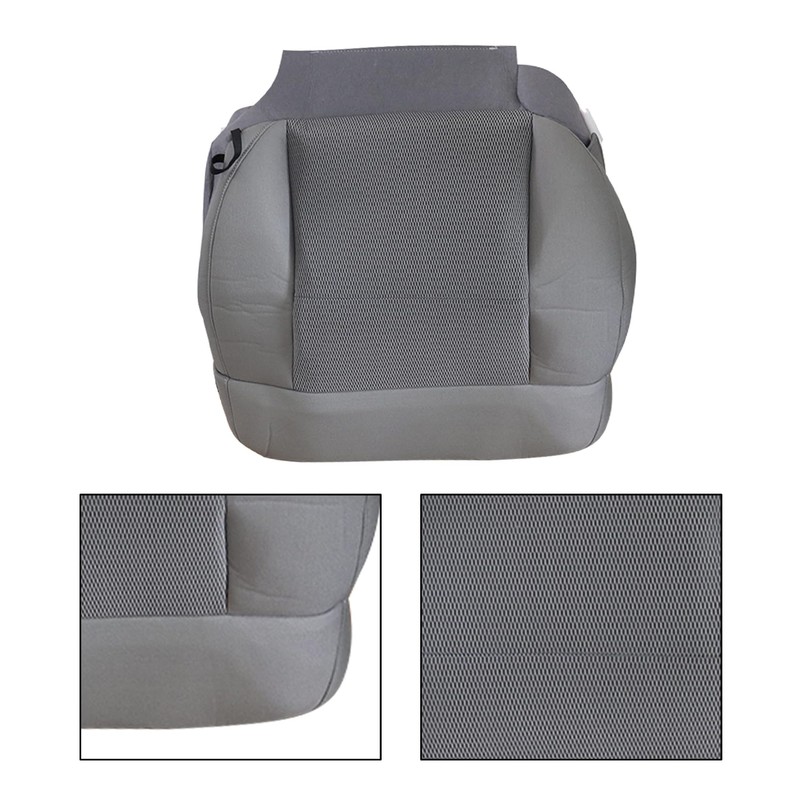 Priprilod Gray Cloth Driver Side Bottom Replacement Seat Cover Compatible