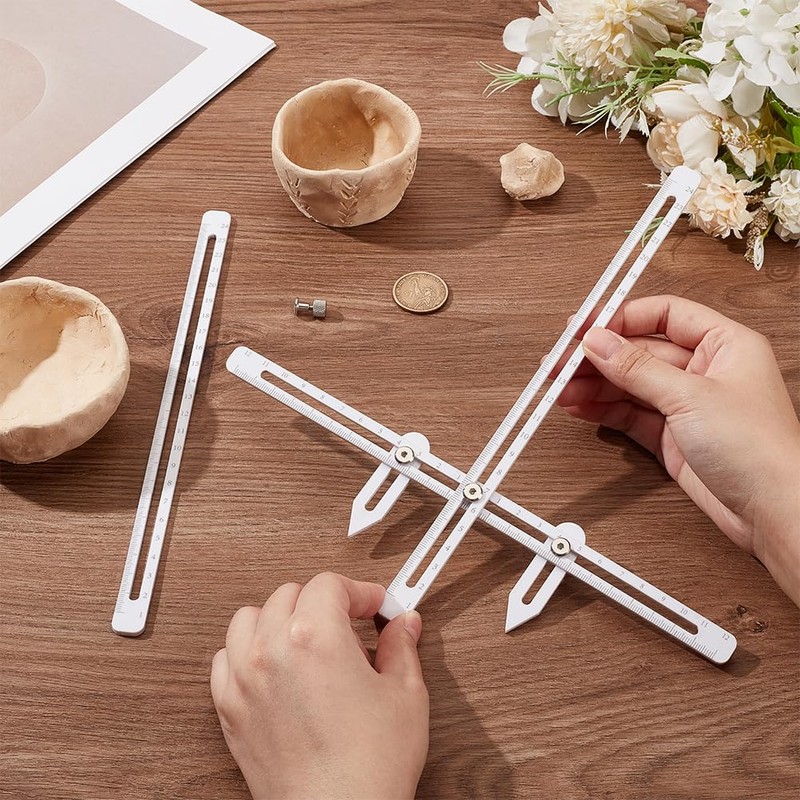 UNICRAFTALE Pottery Gauge Throwing Tool White Pottery Height Measuring Ruler