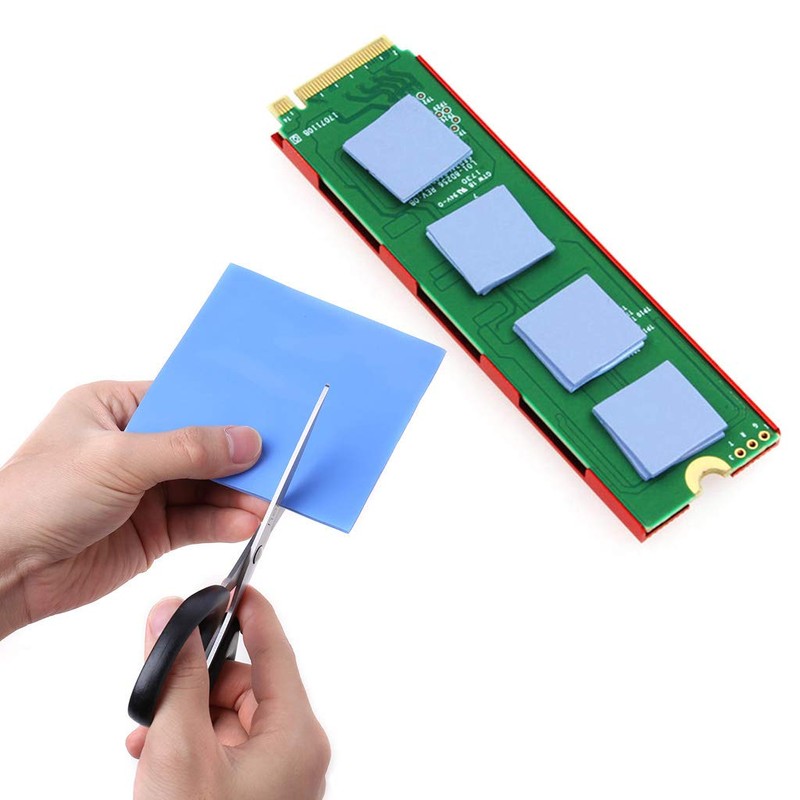 BOGEEL 100mmx100mmx0.5mm 1Sheet/100PCS Thermal Pad GPU CPU Heatsink Cooling,Silicon