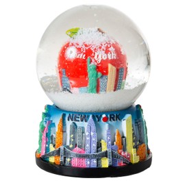 New York City The Big Apple Multicolored 80mm Souvenir Water Snow Globe