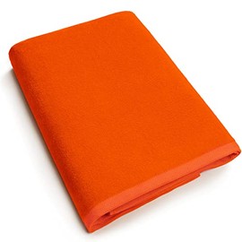 Softerry - Toalla de playa sólida de 30 x 60 pulgadas, extra suave estilo piscina y complejo, 100% algodón (1 toalla, naranja)