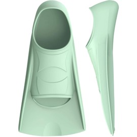 Gintenco Swim Fins, Kids Swim Training Fins for Lap Swimming, Travel Size Flippers with Mesh Bag, Silicone Swimming Fins for Kids Teens Adults Women Men