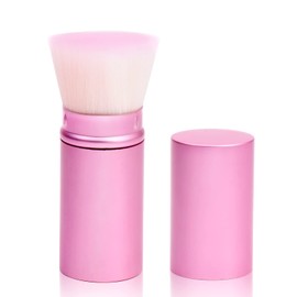 UNIMEIX Makeup Brush Sunscreen Applicator Brush Retractable Kabuki Blush Brush Foundation Brush for Liquid Makeup, Bronzer, Cream or Powder (Pink, 1 Pack)