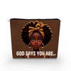YULUENZE African American Lady Makeup Bag Cute Small Canvas Organizer
