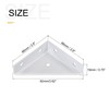 sourcing map Pack of 2 White Angle Corner Brackets 66