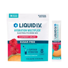 Liquid I.V.® Hydration Multiplier Sugar-Free - Rainbow Sherbet | Electrolyte Pow - Raspberry Melon