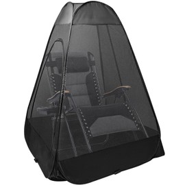 1-Person Camping Chair Pop up Tent, 47"x47"x59" See Through Single Chair Mesh Tent Chairs Mosquito Net Two Zipper Doors Outdoor Sports Pod Shelter with Carry Bag for Fishing Camping Keep Bugs Out