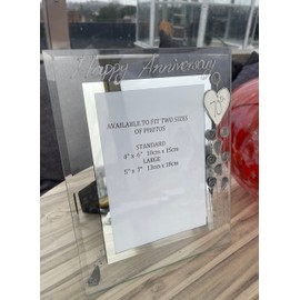 70th Wedding (Platinum) Anniversary Photo Frame (P) (4x6) Flower