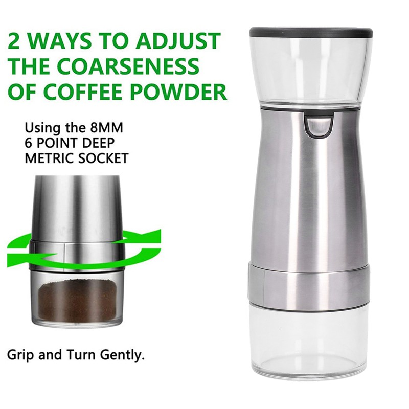 Stainless Steel Electric Grinder USB Charging Automatic Pepper Coffee Bean