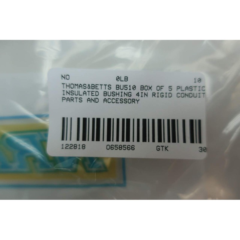 THOMAS&BETTS BU510 Box of 5 Plastic Insulated 4IN Rigid Conduit