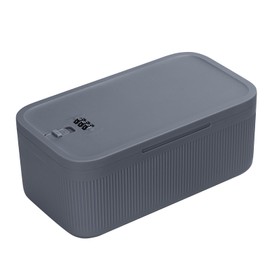 Caja de seguridad pequeña con cerradura de 23,5 x 12,7 x 9,1 cm, para teléfono de medicina para el hogar (azul marino)