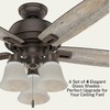 LIGHTACCENTS 4-Pack Ceiling Fan Light Covers -white Alabaster Glass Shade
