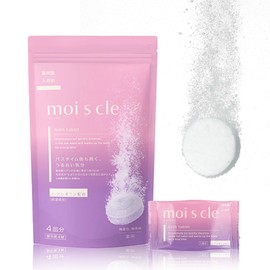 【医薬部外品】 アイリスオーヤマ 入浴剤 モイスクル 重炭酸入浴剤 4回分 個包装 タブレット 1回1錠 旅行 重炭酸 保湿 ギフト プレゼント 半身浴 リラックス 疲労回復 血行促進 無香料 無着色