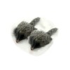 Kats'N Us Real Rabbit Fur Long Hair Mouse Cat Toy - 2pk Gray