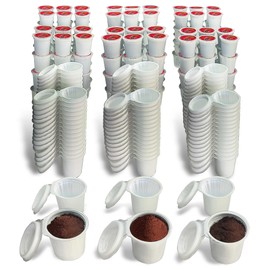 iFillCup Refillable K Cups - Hold 50% More Coffee for Richer Larger Brew, Universal K Cup Brewer Compatibility, Gold Medal Champion Sponsor, Reusable up to 5 Times | 240 Pack Red