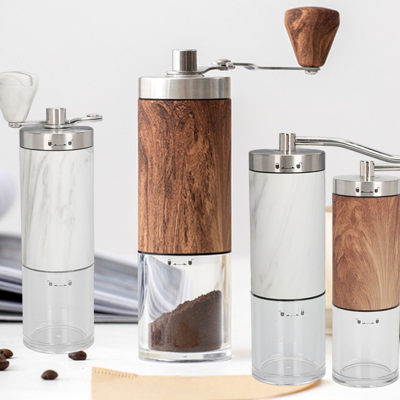Manual Coffee Grinder Ceramic Core Adjustable Coarseness Stainless Steel Hand