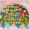 SQZUWIT 100 PCS Prefilled Easter Eggs Filled with Toys Inside