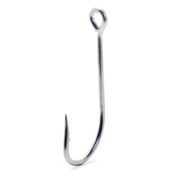 Mustad 34009 Classic O' Shaughnessy Stainless Steel Forged Large Ring Hook (100-Pack), 34009-SS-1-100, Size 1