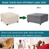 CEYISZHU Thick Stretch Knitted Jacquard Square Ottoman Slipcover - Washable,