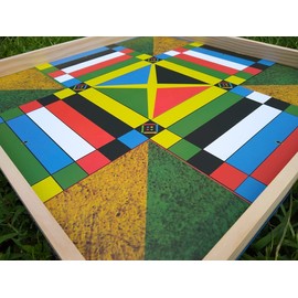 Jamaican Ludo Flag Edition (Ludi/Ludy/Loodi) | 24in x 24in Board Game | Family Game Night Activity | Fun Easy Multi-Player Entertainment