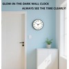 Mabpedo Glow in The Dark Wall Clock, 8" Silent Non-Ticking