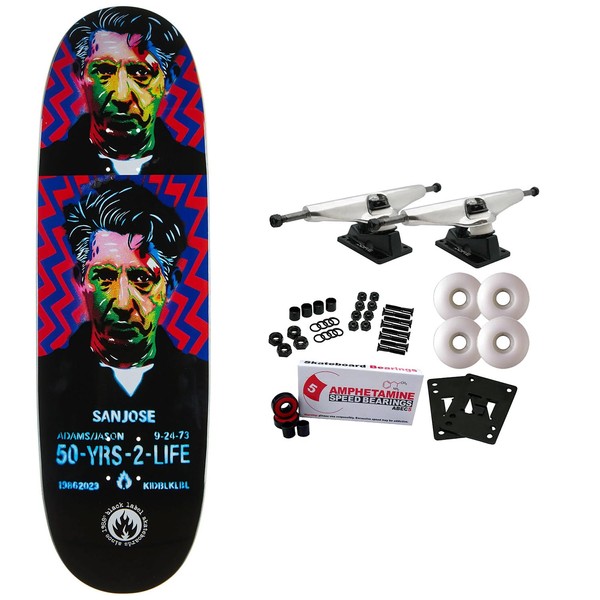 Black Label Skateboard Complete Adams 50 to Life Egg 9.5"