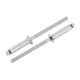 sourcing map 100Pcs 1/8" x 1/2" 304 Stainless Steel Countersunk Blind Rivet, Open-End Type Blind Rivets for DIY, Sheet Metal, Automotive Repairs, Furniture, Boat, and Duct Work (Silver)