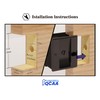 QCAA Solid Brass Sliding Door Pull Privacy Pocket Lock, Matte