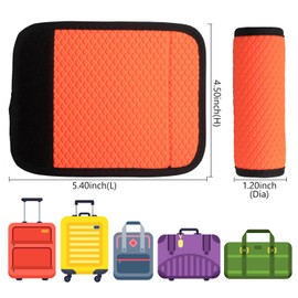 BAGSWEET Luggage Handle Wrap for Suitcase/Carry On/Backpacks-Neoprene Luggage Handle Wraps Bright Luggage Identifiers/Tags/Spotter/Markers Travel Accessories/Essentials-Orange