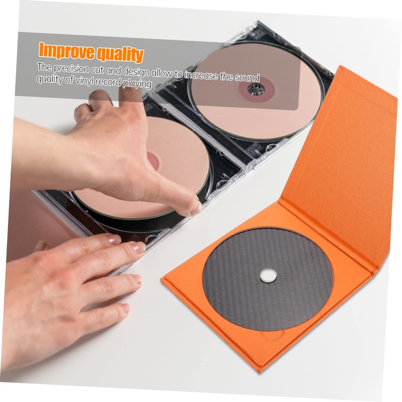 SUPVOX 1pc Carbon Fiber Cd Platter Mat Cd Tuning Pad