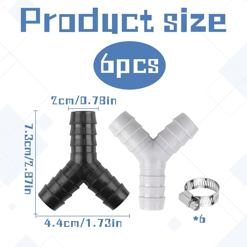 Washing Machine Waste Splitter 2pcs 2 Way y Splitter for