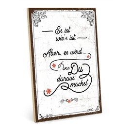 TypeStoff HS-00686 Wooden Sign with Saying - It's Like Is - Vintage Look with Quote as Gift and Decoration