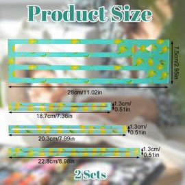 URROMA 2Pcs Acrylic Zipper Making Templates Tools Zip Pocket Template Hand Sewing Tools Kit Patchwork Ruler Sewing Tools for Beginners DIY Crafts