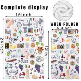MYSOMY Italian Kitchen Towels Italian Mama Towel Italy Kitchen Towels Italian Dish Towel Italian Themed Towel (Italia UK)