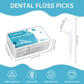 Kingbzis 600 Count Dental Floss Picks – Non-Slip Grip Handle,Non-Breakable Tooth Picks Flossers – Includes 12 Portable Cases,Family Restaurant Bulk Pack