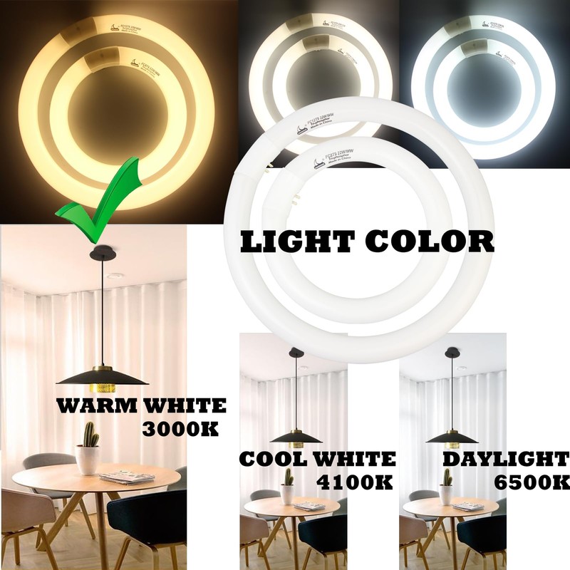FC8T9/KB 22W and FC12T9/KB 32W Warm White Set, Round Fluorescent