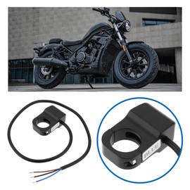 The Lord of the Tools Motorcycle Self-Reset Handlebar Switches 12V 10A CNC Indicator Switch for Motorbike Scooter (Blue Light)