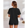 Ekouaer Womens Pajama Sets Short Sleeve Lounge Sets 2 Piece