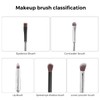 [10 PCS] Makeup Brush Set Metal, Silver Handle Wizard Wand