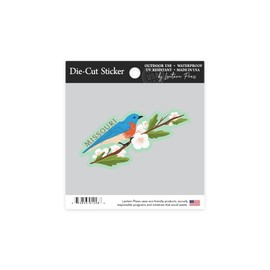 Die Cut Sticker Missouri, State Bird and Flower Collection, Bird on Branch, Contour Vinyl Sticker 1 to 3 inches (Waterproof Decal for Cars, Water Bottles, Laptops, Coolers), Small