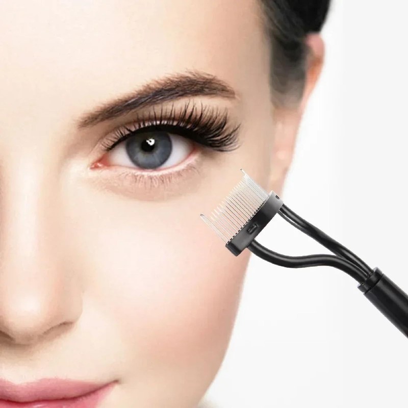 ZUJIACUN Eyelash Comb Lash Separator - Metal Teeth Mascara Brush