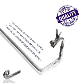 Decorative Hand Forged Wrought Iron Hand Towel Holder - Dragon | Swirl Towel Bar Rack for Kitchen, Bathroom etc. | Wall Mount Dish Towel Rod Hanger