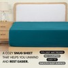 Utopia Bedding Fitted Sheet Double, Denim Blue - Deep Pocket