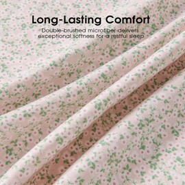 FreshCulture Floral Bed Sheets - Ultra Soft Twin XL Sheets - Brushed Microfiber Pink Floral Sheets - Deep Pockets up to 16" - Easy Care - Hotel Luxury 3 Piece Flower Printed Sheet Twin XL, Calico