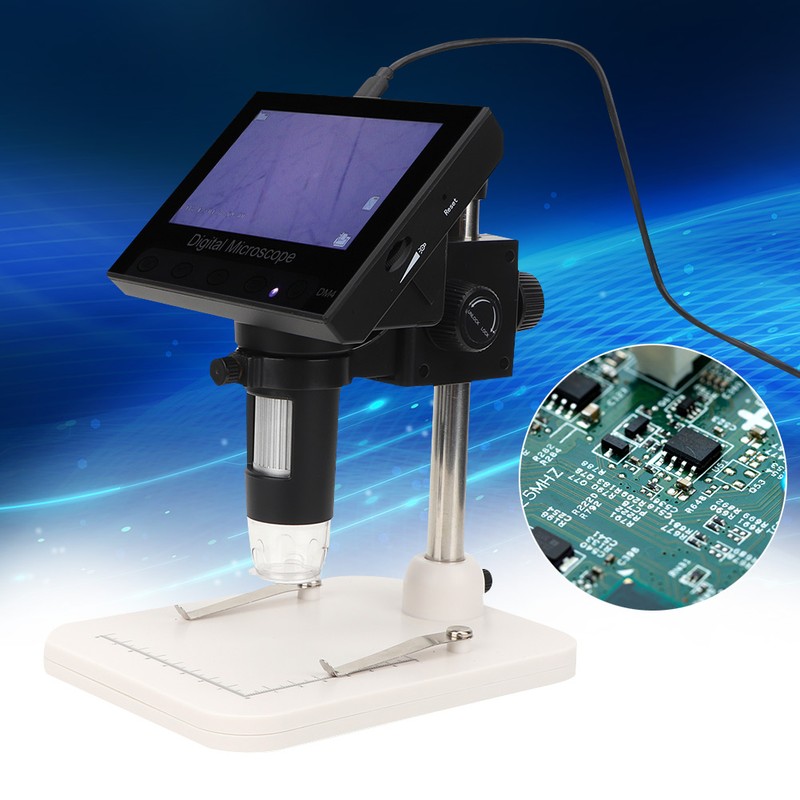 4.3" 1000X HD LCD Monitor Electronic Digital Video Microscope LED