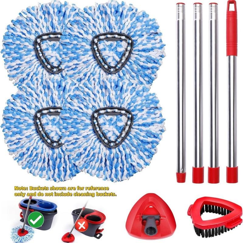 Spin Mop Head Replacement & Shower Floor Scrubber，Compatible with Ocedar