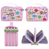 72 Slots Colorful Student Fabric Pen Bag Pencil Pouch Box