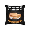 Funny Fluffernutter Sandwich Gear Marshmallow Peanut Butter Throw Pillow